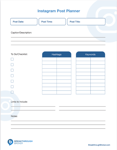 Instagram Post Planner